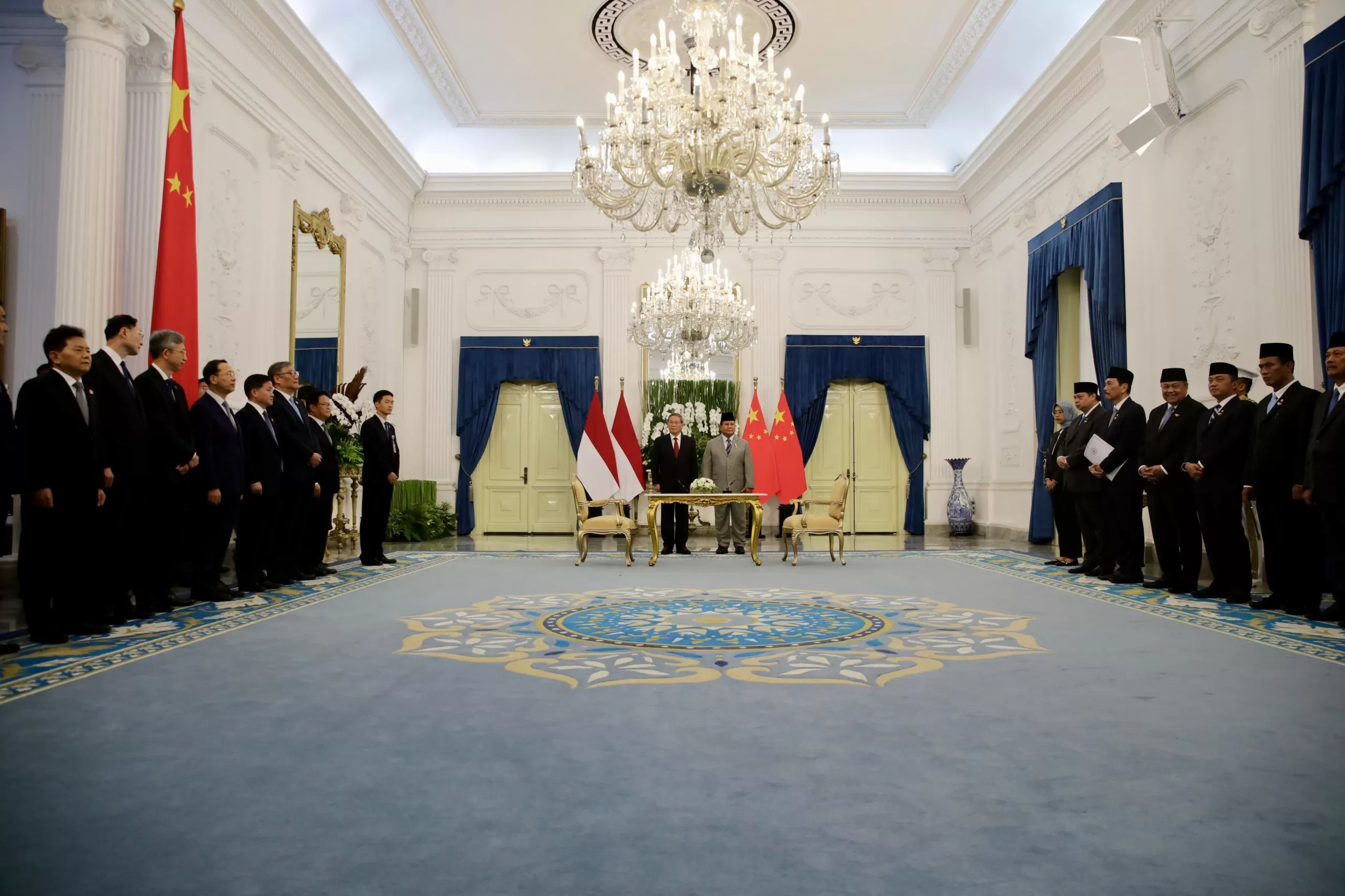 Li Qiang dan Prabowo Subianto.