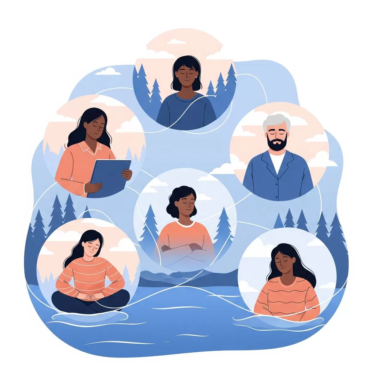 Ilustrasi kesehatan mental. (AI)