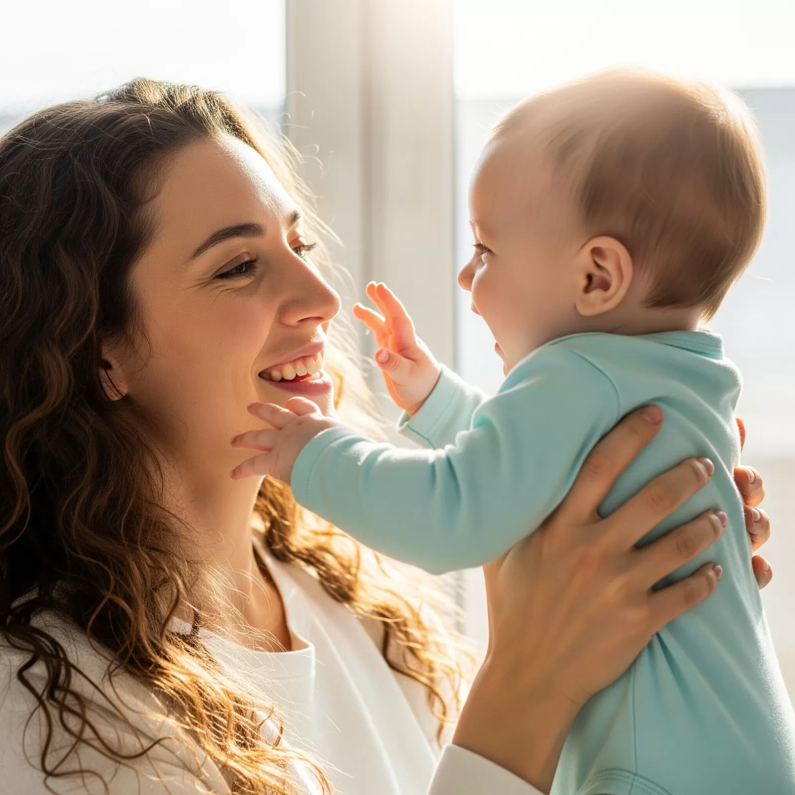 Ilustrasi ibu dan bayinya.