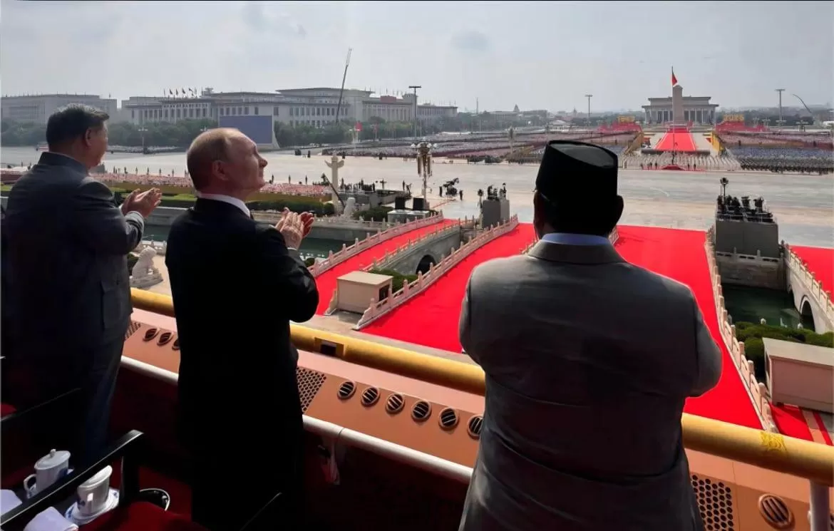 Xi, Putin dan Prabowo dalam satu panggung.