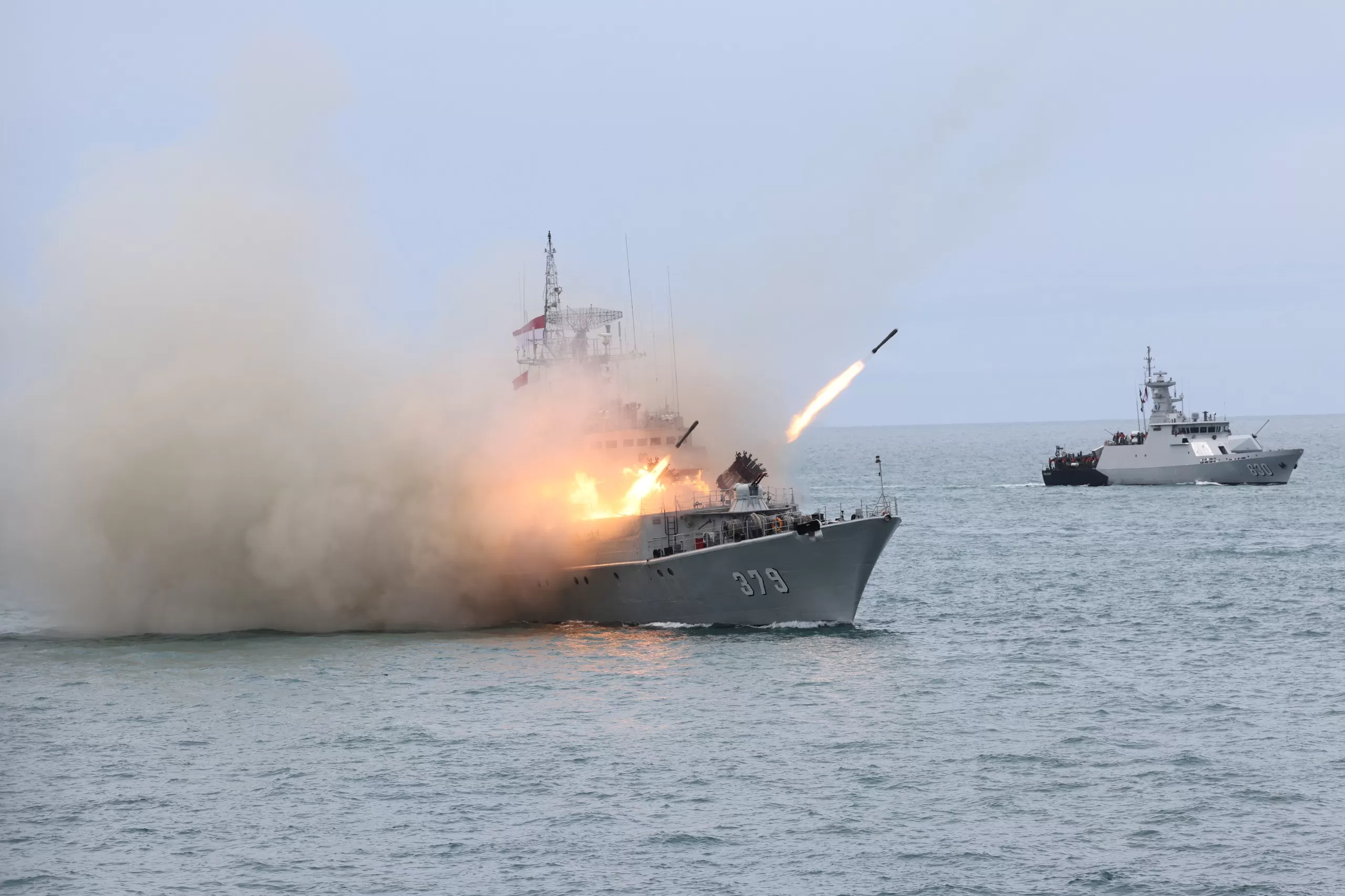 Kapal perang TNI AL.