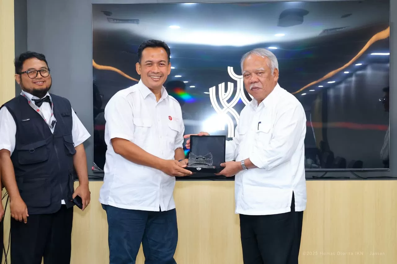 Pertemuan antara Otorita IKN dan BRIN berlangsung di Balai Kota Nusantara, Rabu (15/10/2025)