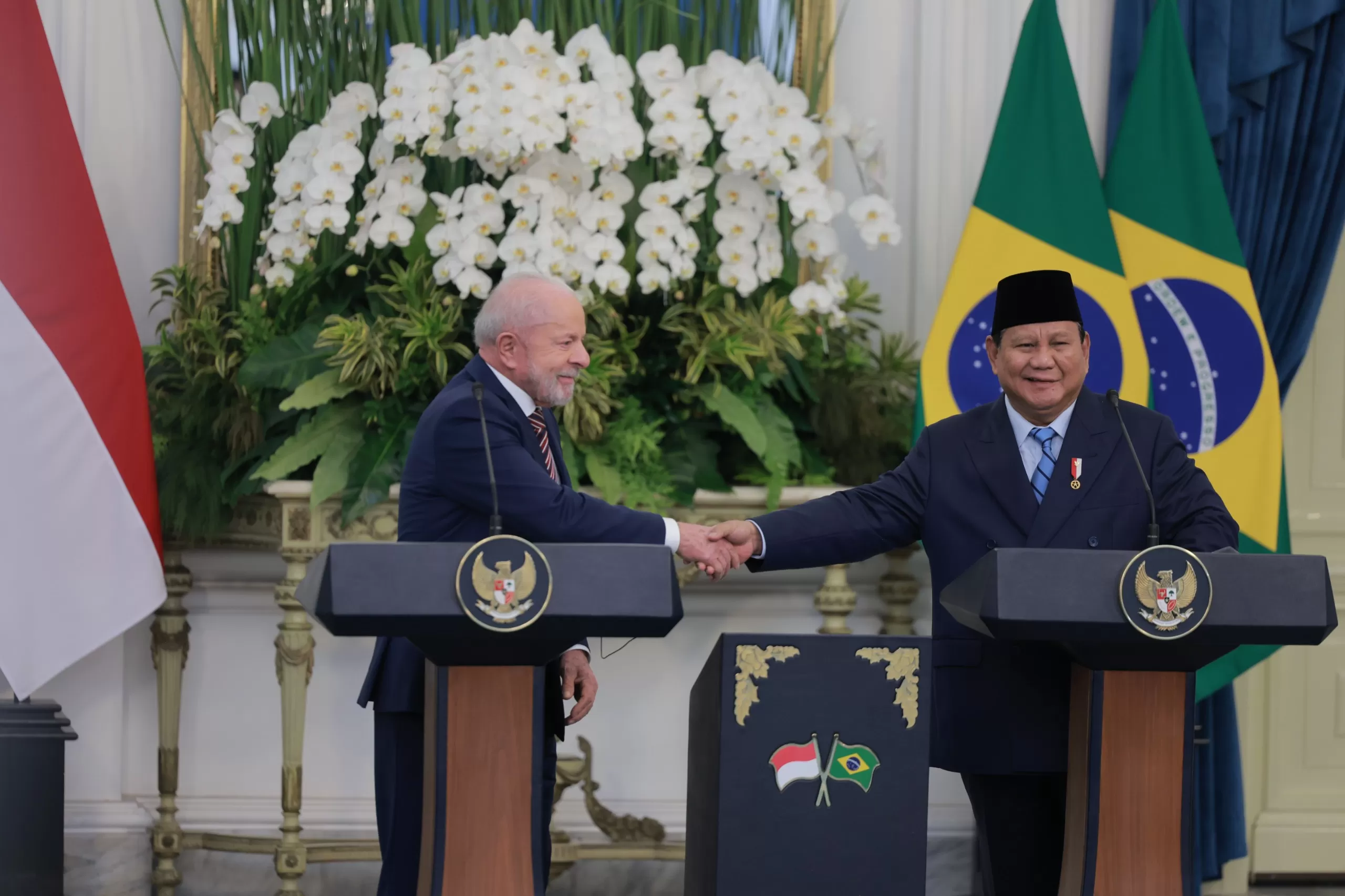 Presiden Prabowo dan Presiden Brasil.