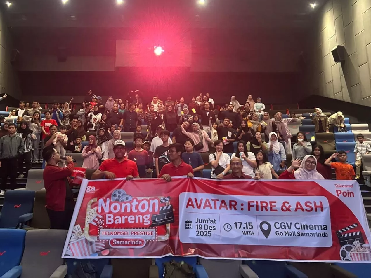 Keseruan program Nobar Hepi Prestige Telkomsel Poin 2025.