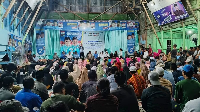 Silaturahmi Bersama Warga Pengabuan, H Assek: Terima Kasih Pak Haris Sudah Bangun Jalan Teluk Nilau-Senyerang (Gema Lantang )