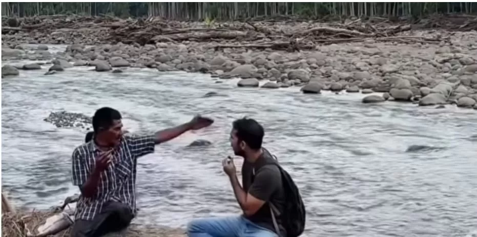Warga di Aceh Utara ungkap cerita soal aliran sungai baru pascabanjir. (Instagram/dr_brewok) (Gema Lantang )