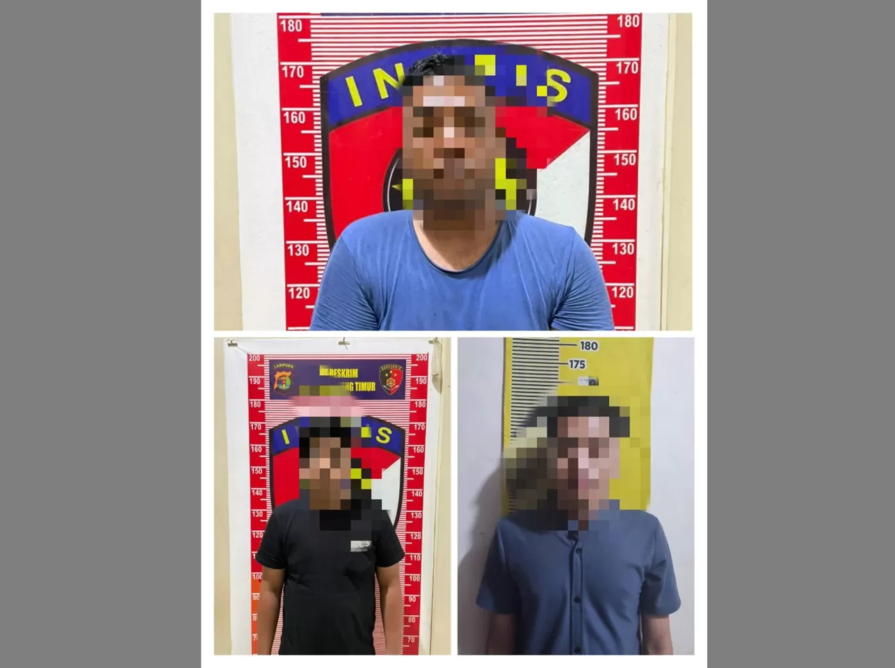 Para pelaku aksi penipuan dan penggelapan. (Humas Polres Lampung Timur)