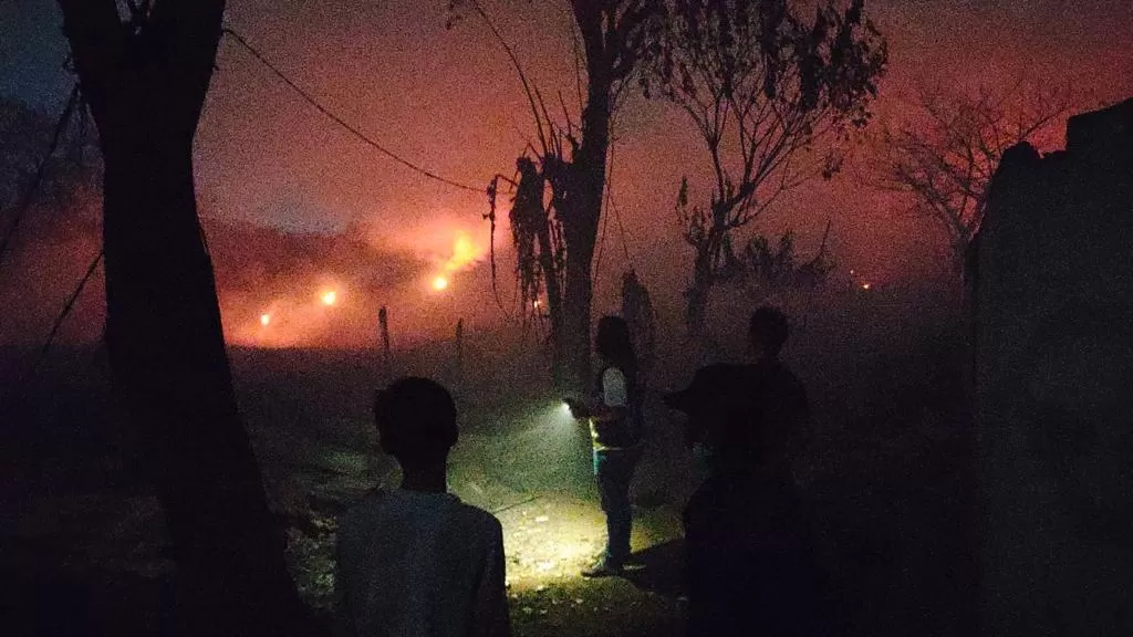 Kebakaran di TPA Rawa Kucing, Tangerang, Banten. (Perhimpunan INTI)