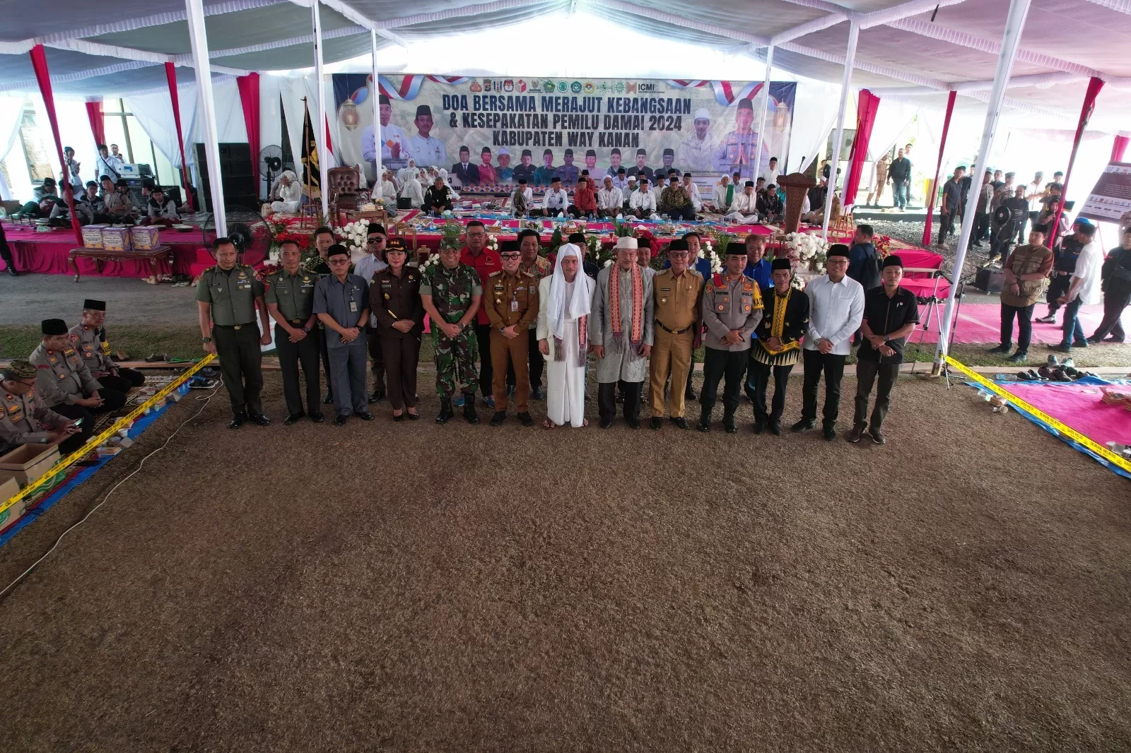 Gelar doa bersama jelang Pemilu 2024 oleh Polres Way Kanan, Lampung. (Humas Polres Way Kanan)