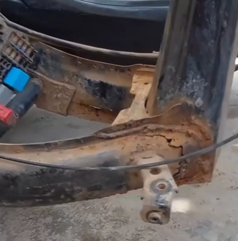 Salah satu contoh kerusakan rangka. (Instagram / @kerusakan_rangka_esaf)