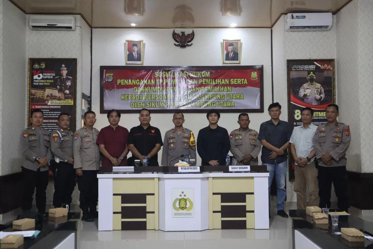 Sosialisasi tentang Hukum Penanganan Tindak Pidana dan Gakumdu. (Polres Lampung Utara)