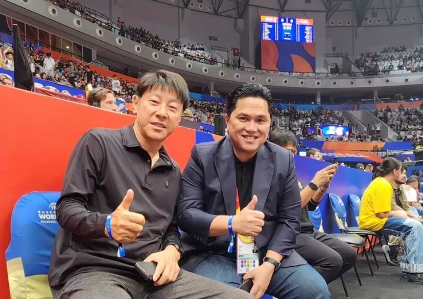Shin Tae-yong dan Erick Thohir. (Instagram / @shintaeyong7777)