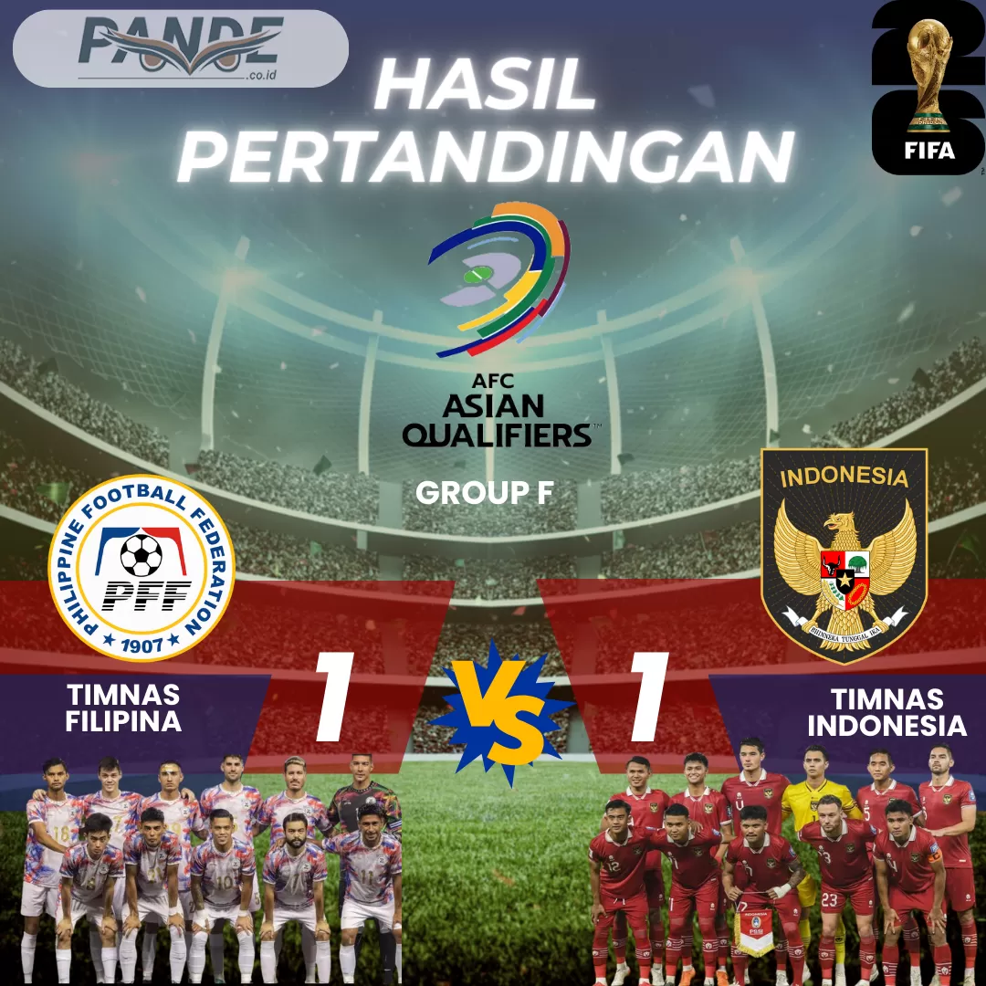 Filipina 1 vs 1 Indonesia. (Pande / Erik Krisdianto)