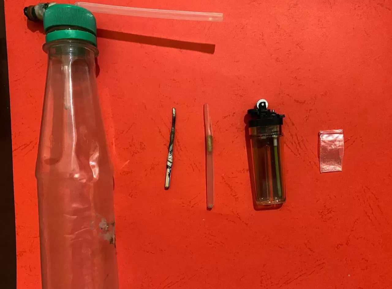 Barang bukti pelaku penyalahgunaan narkotika di Menggala Selatan, Lampung. (Humas Polres Tulang Bawang)