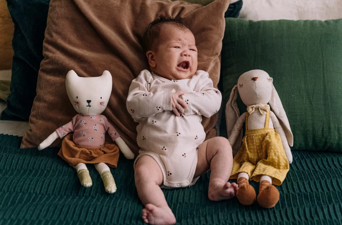 Ilustrasi bayi menangis. (Pexels / Antoni Shkraba)