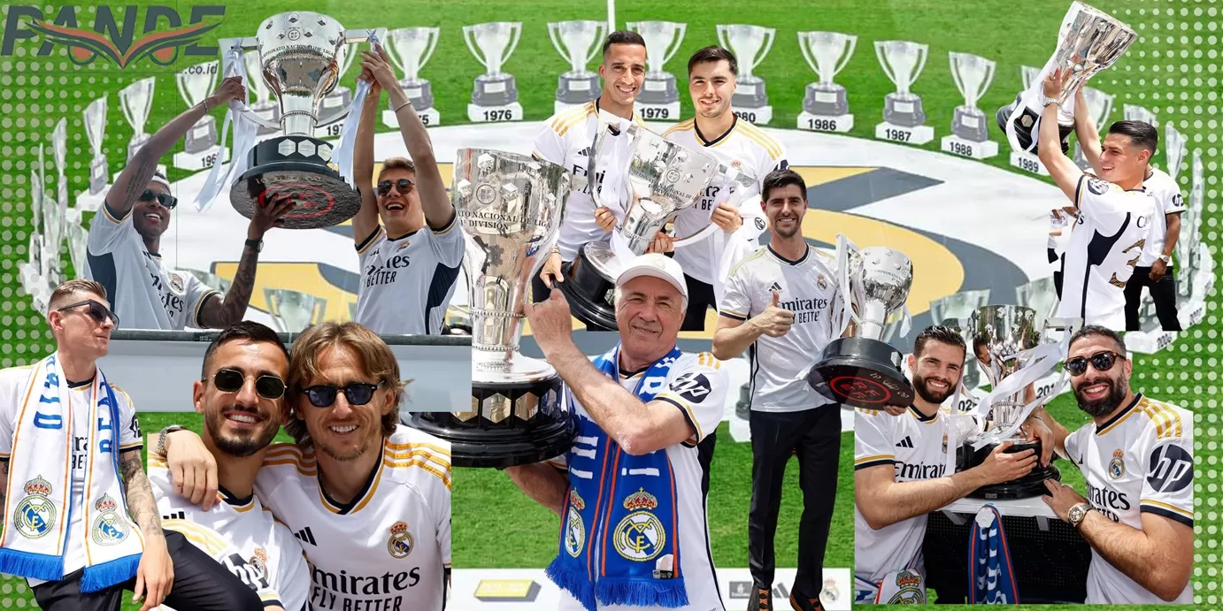 Real Madrid, juara La Liga 2023-2024. (Pande / Erik Krisdianto)