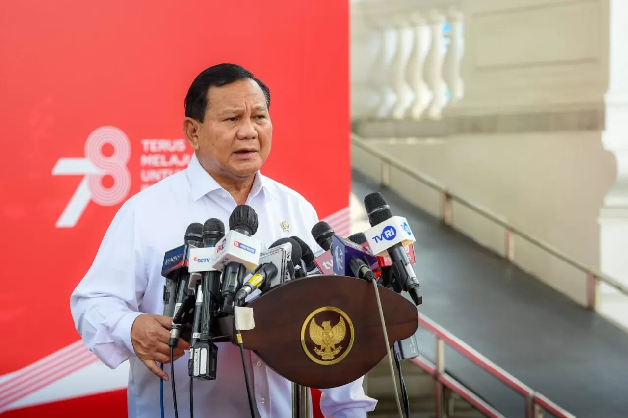 Prabowo Subianto dalam jumpa pers di Istana Negara pada Kamis, 6 Juni 2024. (foto: istimewa)