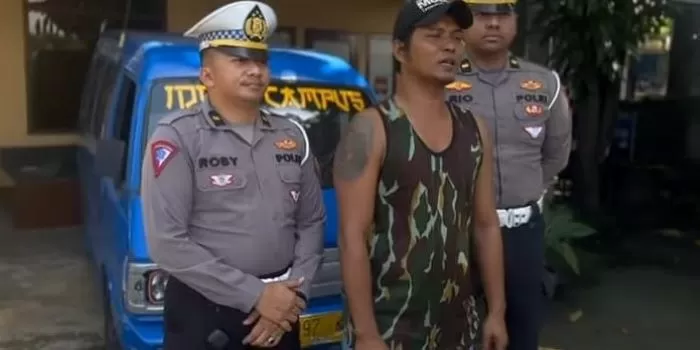 Sopir angkot yang melawan arah tengah meminta maaf kepada masyarakat melalui sebuah unggahan video. (Instagram / @bogordailynews)