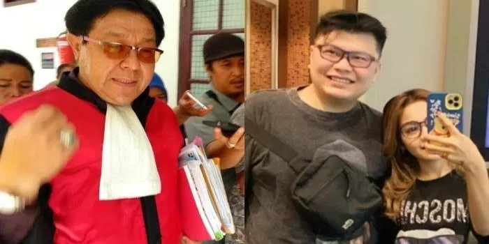 Potret Gregorius Ronald Tannur bersama almarhumah kekasihnya Dini Sera Friyanti (kanan), dan Hakim Erintuah Damanik (kiri) yang telah membebaskan Ronald Tannur. (X / @dhemit_is_back)