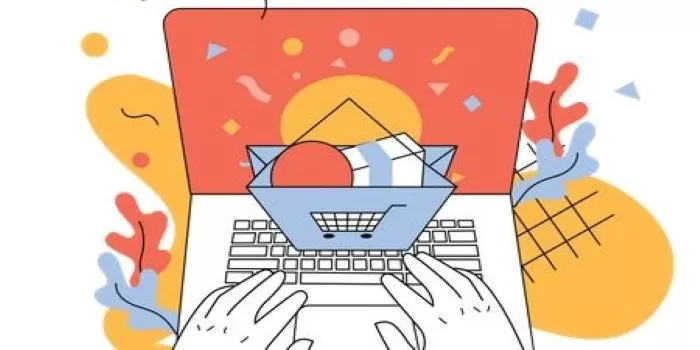 Ilustrasi e-commerce marketing yang bisa dioptimalkan oleh para pelaku UMKM. (Pinterest / Iconscout)