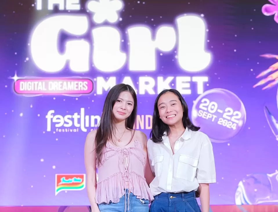 Para founders Rahasia Gadis; Adelle Tanuri dan Dhika Himawan dalam The Girl Market Bandung 2024. (foto: istimewa)