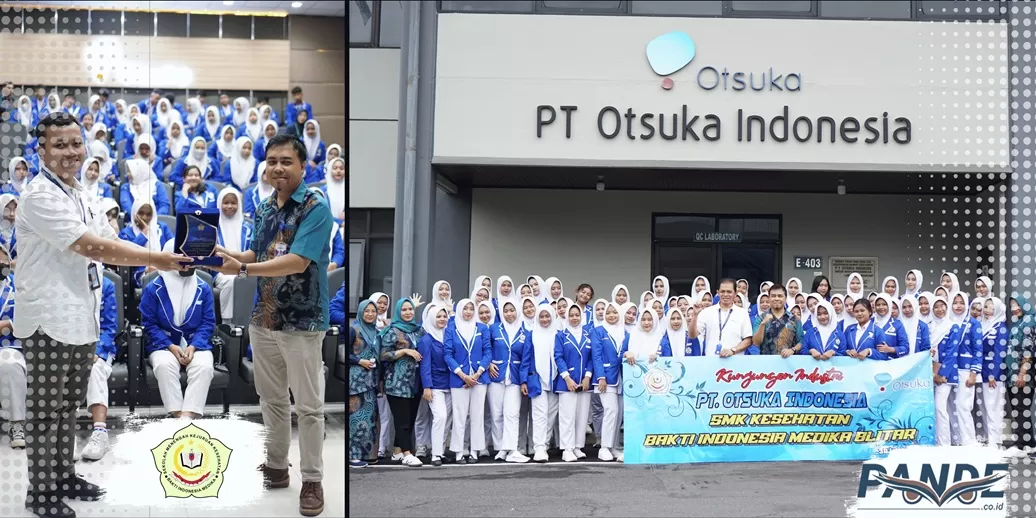 Kunjungan SMK BIM Blitar ke PT Otsuka Indonesia, Malang. (Pande / Erik Krisdianto)