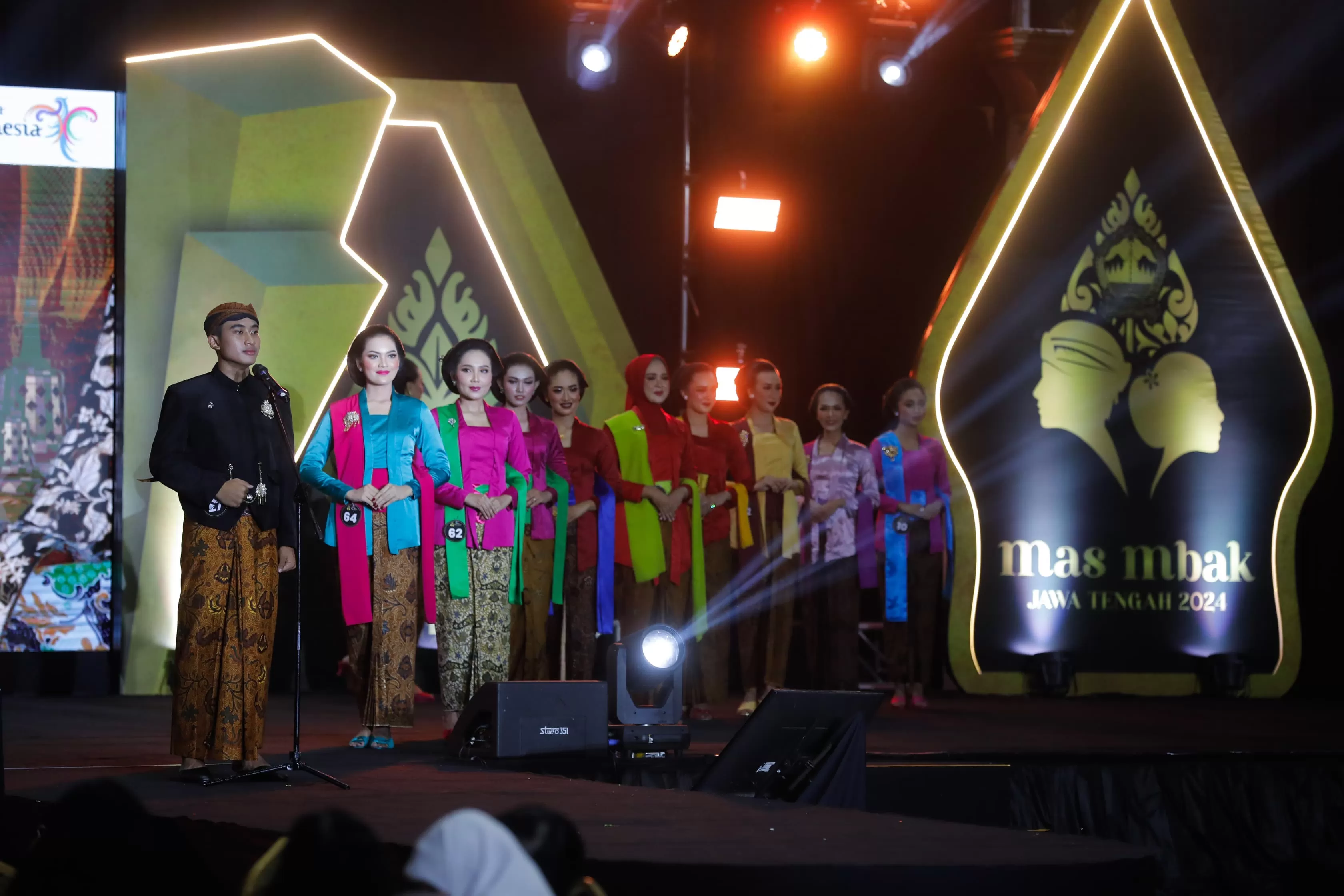 malam grand final Pemilihan Mas Mbak Jawa Tengah 2024 di Balairung Astina UTC, Semarang, Sabtu, 21 September 2024. (Humas Pemprov Jateng)