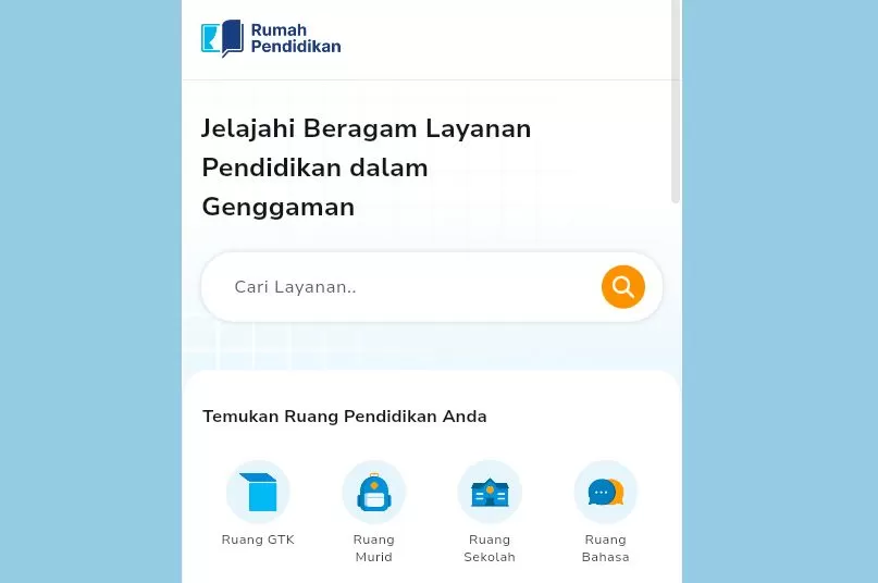 Capture layanan rumah pendidikan Kementerian Pendidikan Dasar dan Menengah (Kemendikdasmen) (Kementerian Pendidikan Dasar dan Menengah (Kemendikdasmen))