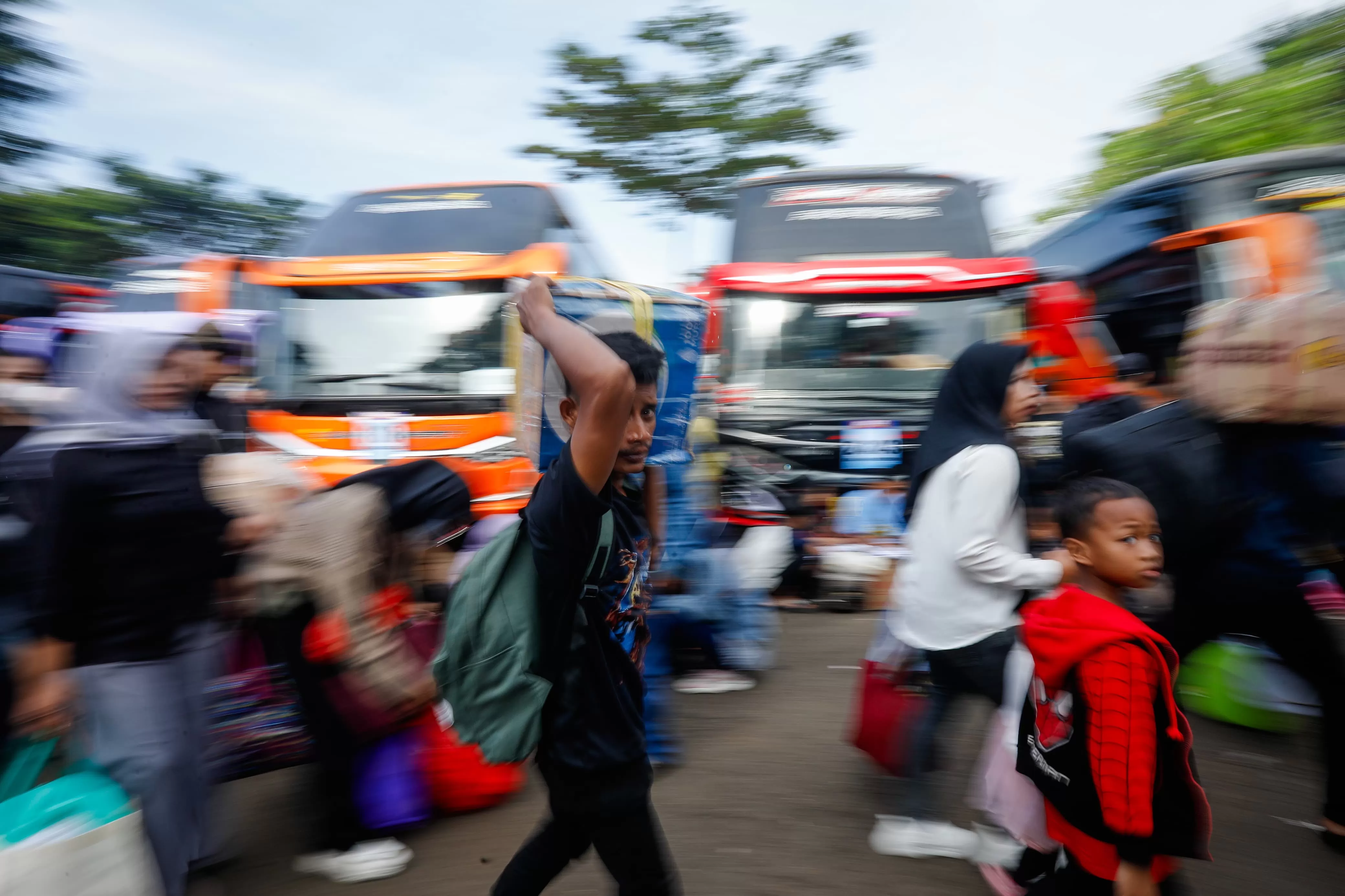 Para pemudik mengikuti program mudik gratis yang diselenggarakan oleh pemprov jateng di TMII Jakarta (Humas Pemprov Jateng)