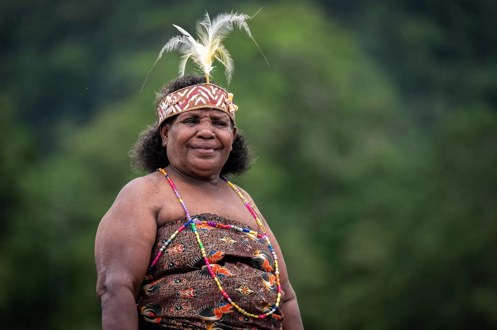 Kampung Kapatcol berada di pinggir pantai dengan latar belakang pegunungan yang menjulang tinggi serta hutan tropis lebat dan di depan dermaganya tampak pemandangan sejumlah pulau kecil. (antara)