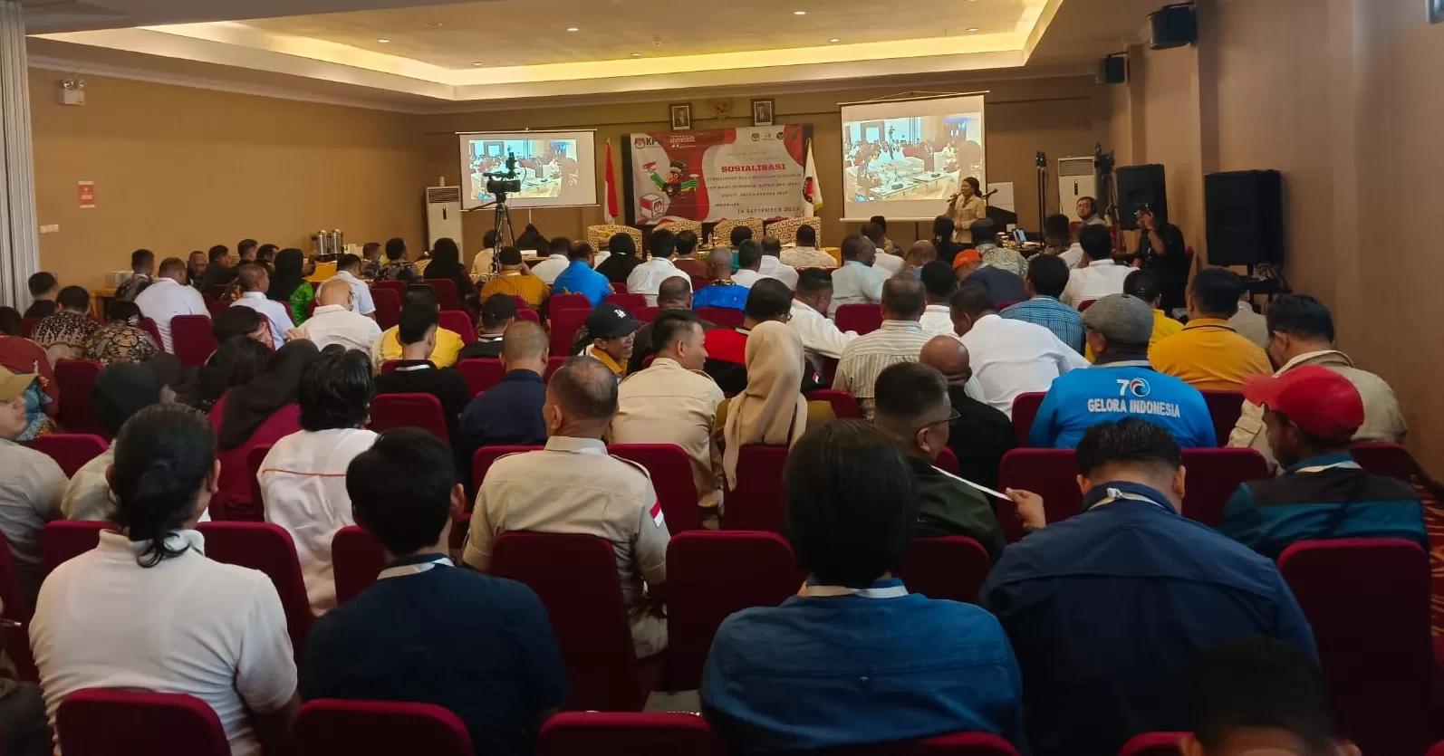 KPU Papua Selatan menggelar sosialisasi perselisihan  hasil  pemilihan kepala daerah serentak 2024  (CENDERAWASIH POS/Sulo)