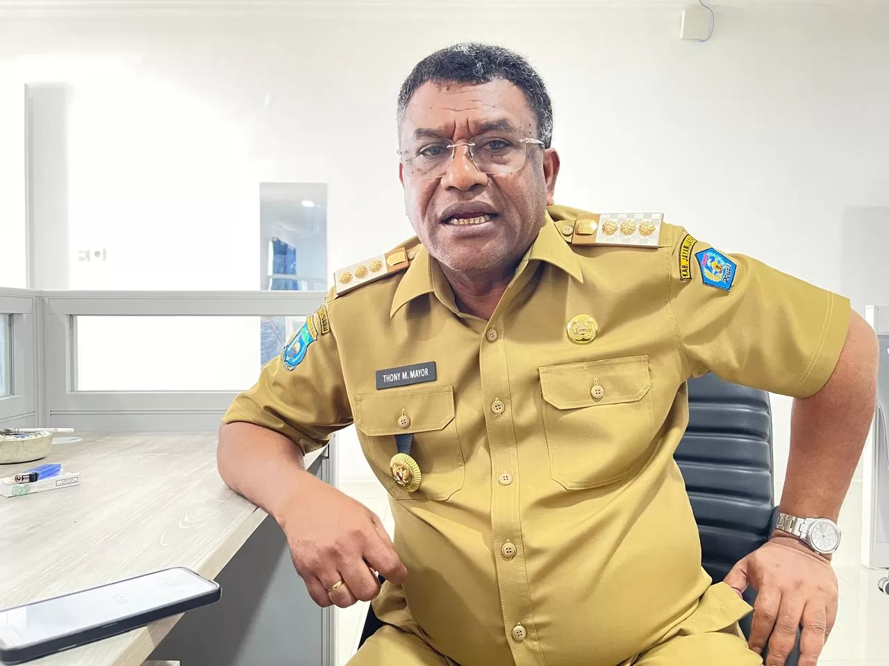 Pj Bupati Jayawijaya Thony M Mayor, S.Pd, MM.&nbsp;(CENDERAWASIH POS/Deni Tonjau)