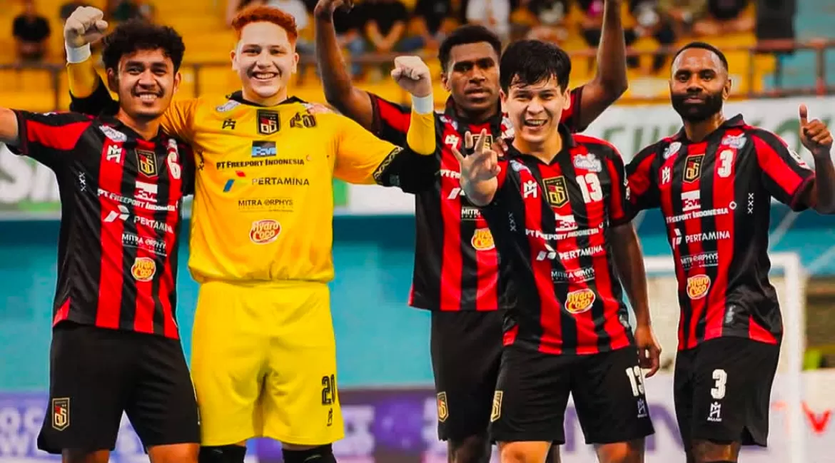 Blacksteel Papua menang telak 5-0 atas lawannya Tiga Radja United di Pro Futsal League 2025 Papua Series. (Instagram/Blacksteel Papua)