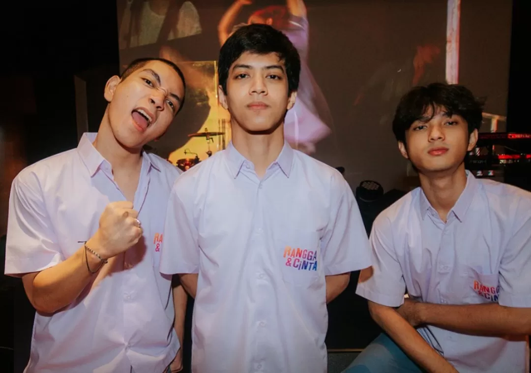 Pemeran Borne, Rangga, dan Mamet (dari kiri ke kanan) untuk Film Musikal Rangga & Cinta (Instagram/milesfilms)