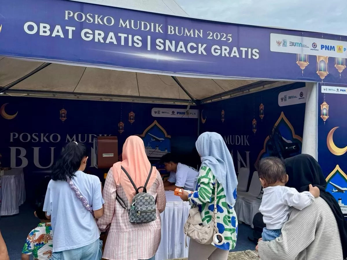 Program Posko Mudik Bersama BUMN hadir di berbagai titik strategis di seluruh Indonesia untuk memberikan kenyamanan dan keamanan bagi para pemudik. (PNM)