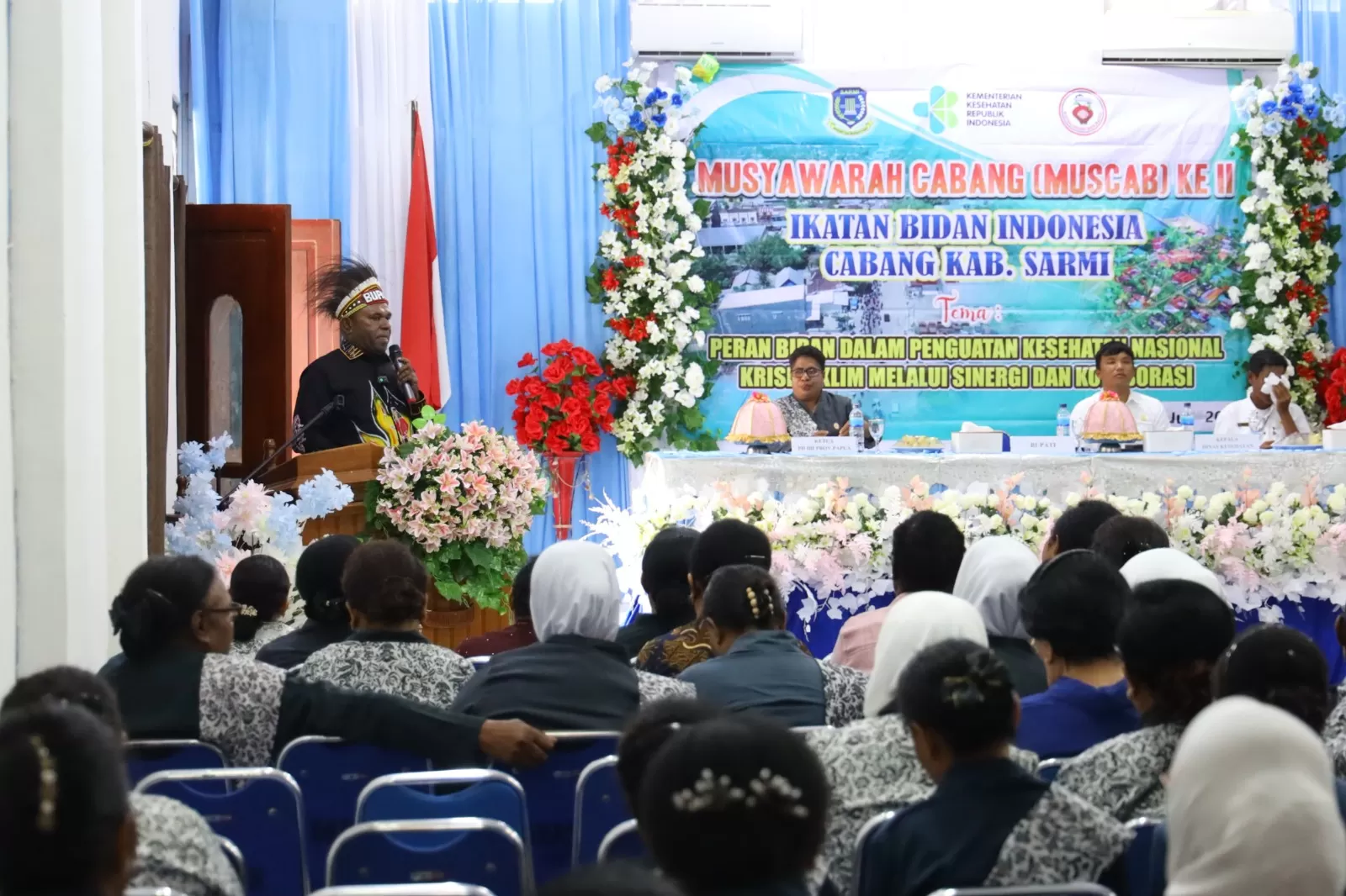 Kegiatan pembukaan musyawarah Cabang&nbsp; Ikatan Bidan Indonesia, sarmi, Jumat (11/7). MBOIK/Ceposonline.com