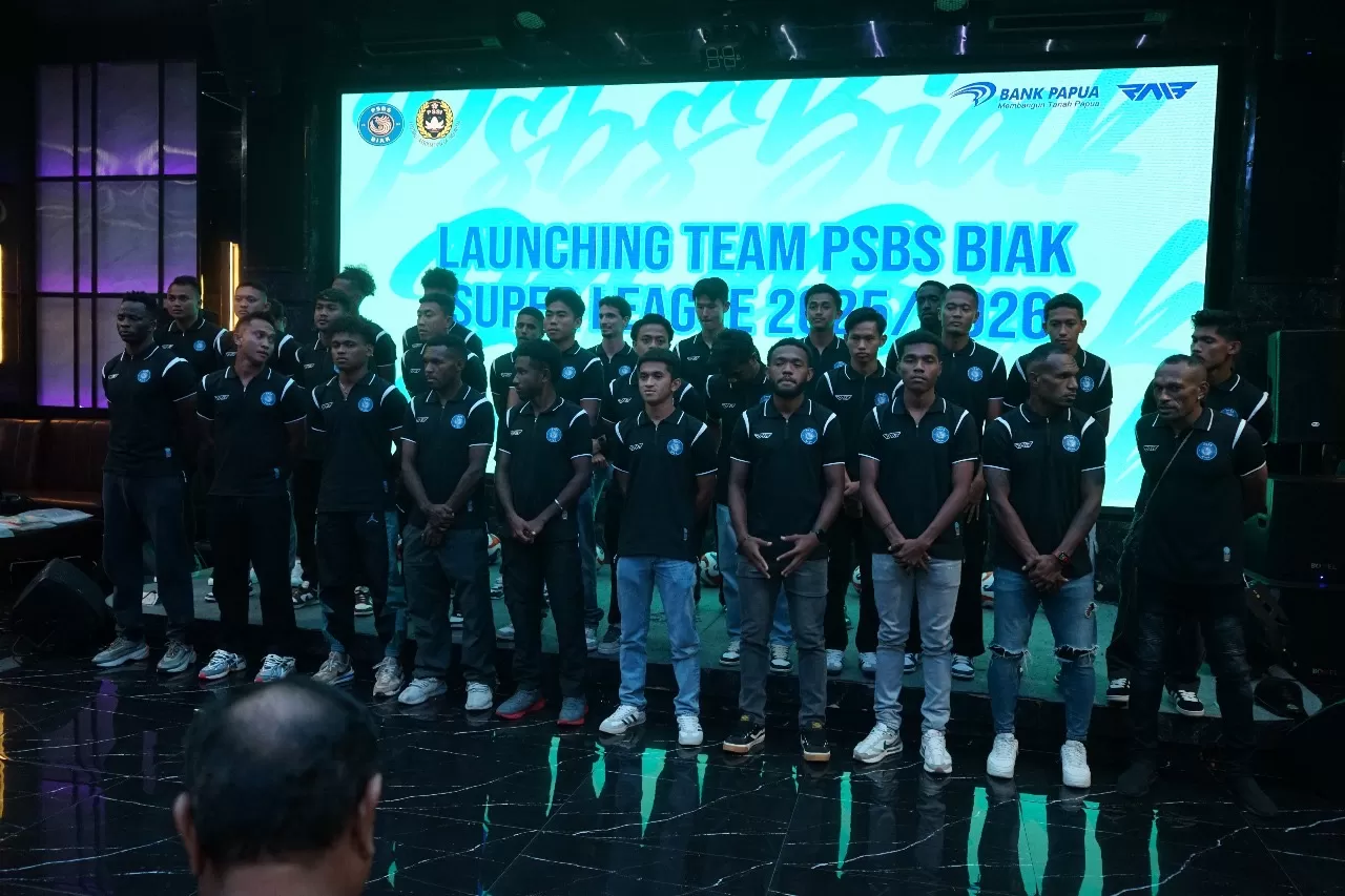 Peluncuran Tim PSBS Biak di Griya Persada Covention Hotel, Sleman, Jogja, Kamis malam (31/7). (PSBS BIAK)