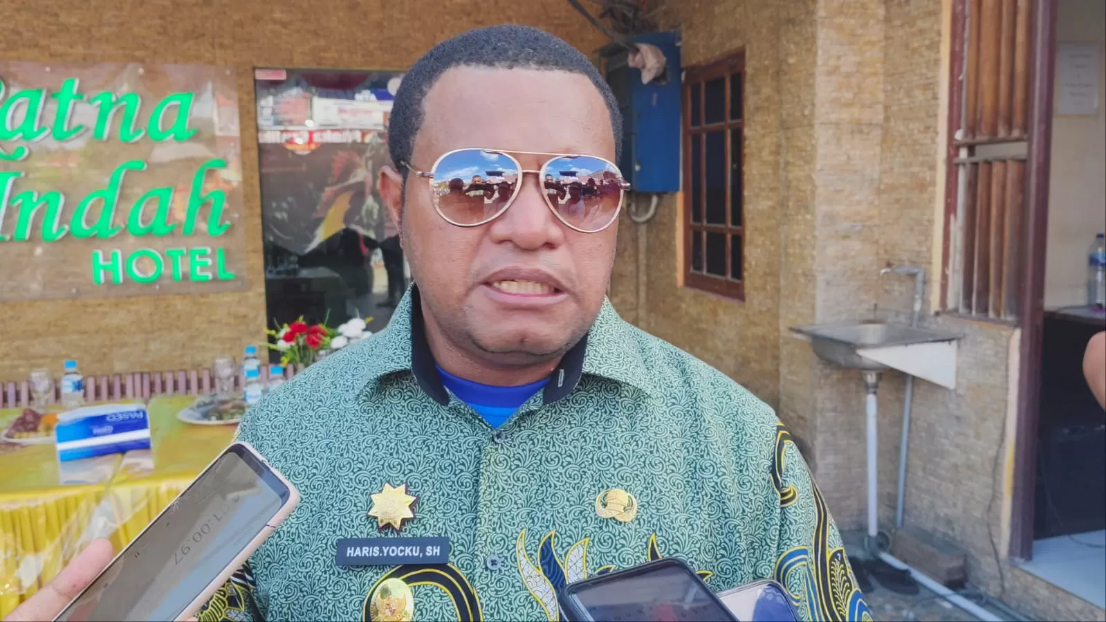 Wakil Bupati Jayapura Haris Richard S. Yocku.(CEPOSONLINE.COM/PRIYADI).