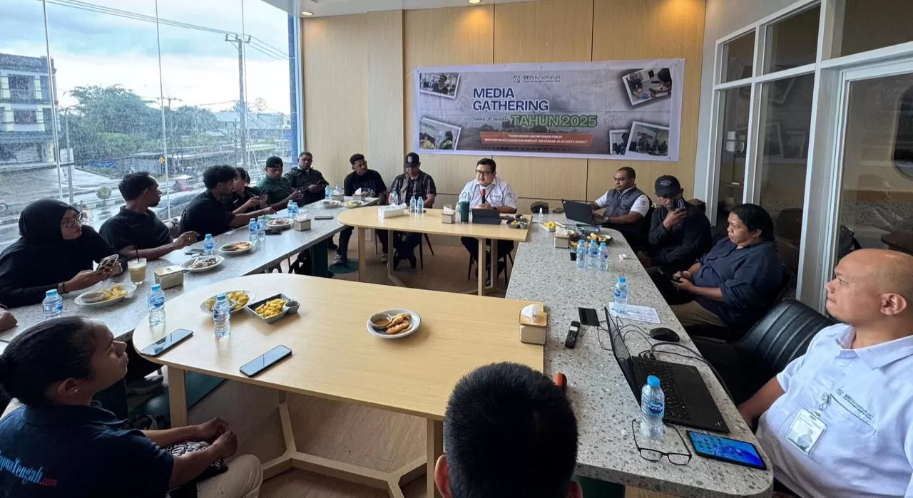 Kegiatan media gathering BPJS Kesehatan bersama awak media di Mimika. (Bagian SDM BPJS Kesehatan Cabang Jayapura).