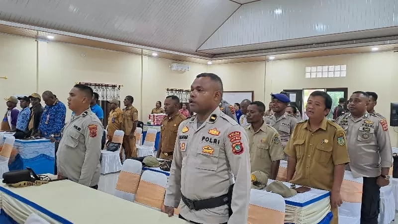 Pelaksanaan Bimtek Tim Reaksi Cepat BPBD Waropen, Selasa 28 Oktober 2025. (CENDERAWASIH&nbsp;POS/ISMAIL)