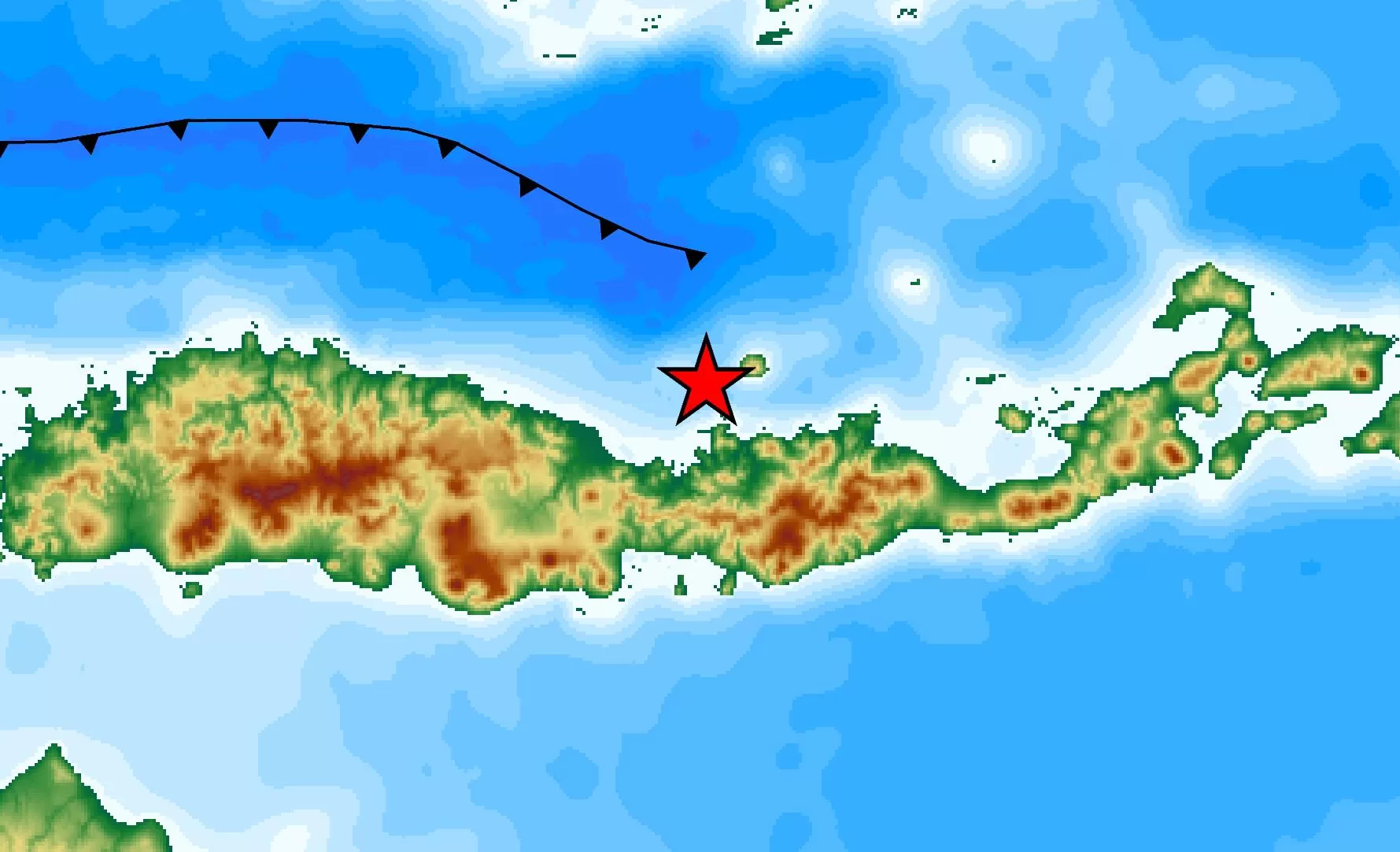 Gempa terkini di wilayah Nusa Tenggara Timur  (BMKG)