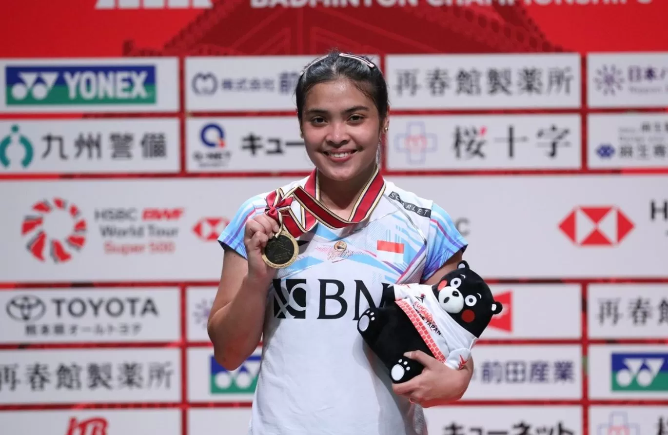 Georgia Mariska Tunjung, peraih Emas Wakil Tunggal Putri pada Kumamoto Masters 2023