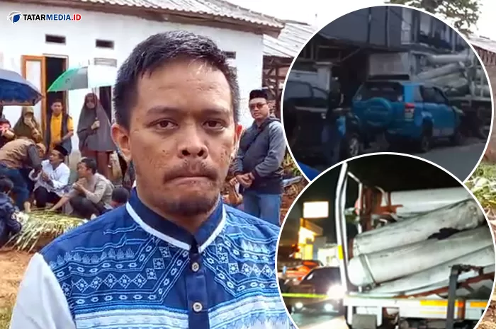 Noval, Saksi sekaligus anak dari Korban yang meninggal akibat ledakan muatan Truk Gas CNG di Cibadak (TatarMedia.ID - M Afnan)