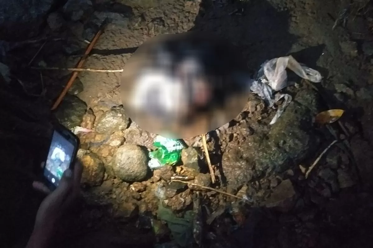 Jenazah Bayi ditemukan di Sungai Cisokan Cibeber Cianjur oleh pemancing  (TatarMedia.ID - Rudi Imelda)