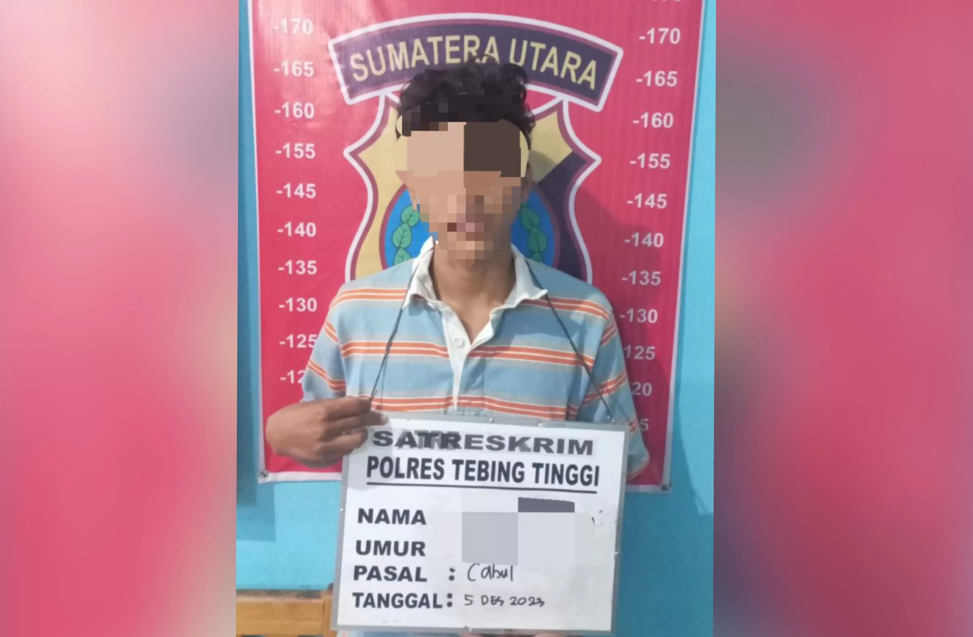 Terduga Pelaku diamankan di Polres Tebing Tinggi Sumatera Utara (TatarMedia.ID - Humas Polres Tebing Tinggi )