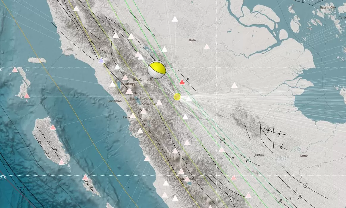 Gempa terkini di Riau Magnitudo,5,5 (TatarMedia.ID - BMKG)