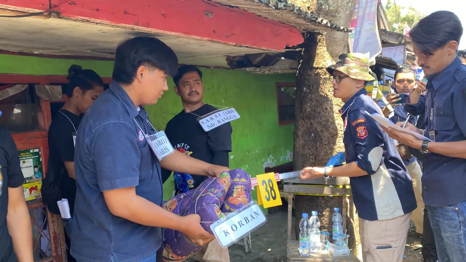 Reka adegan pembunuhan Kosipa di Sukabumi  (TatarMedia.ID - Rapik Utama )