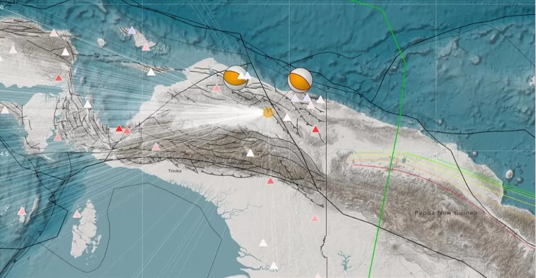 Gempa Terkini Papua kekuatan Magnitudo 6,4 (TatarMedia.ID - BMKG )