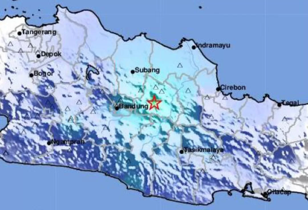 Gempa terkini di Sumedang, terjadi 3 Kali Gempabumi sepanjang hari ini (TatarMedia.ID - Rudi Imelda )