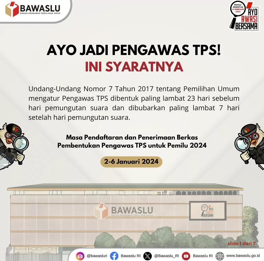 Bawaslu Buka Rekrutmen Pengawas TPS, Lihat Syarat Dan Cara Daftar ...